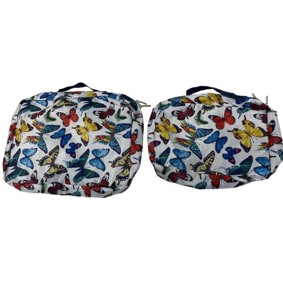 Kensie 2-Piece Packing Cube Set With Colorful Butterfly Print & Mesh Front Panel - Picture 3 of 9